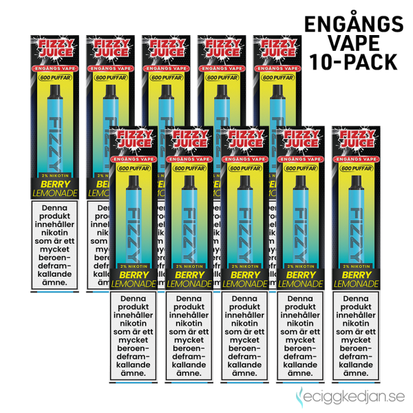 Fizzy | Berry Lemonade | Engångs Vape | 20mg | 10pack | OBS!! Utgånget Datum
