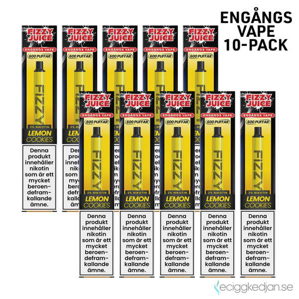 Fizzy | Lemon Cookies | Engångs Vape | 20mg | 10pack | OBS!! Utgånget Datum