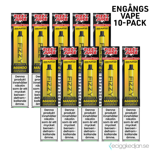 Fizzy | Mango Banana | Engångs Vape | 20mg | 10pack | OBS!! Utgånget Datum