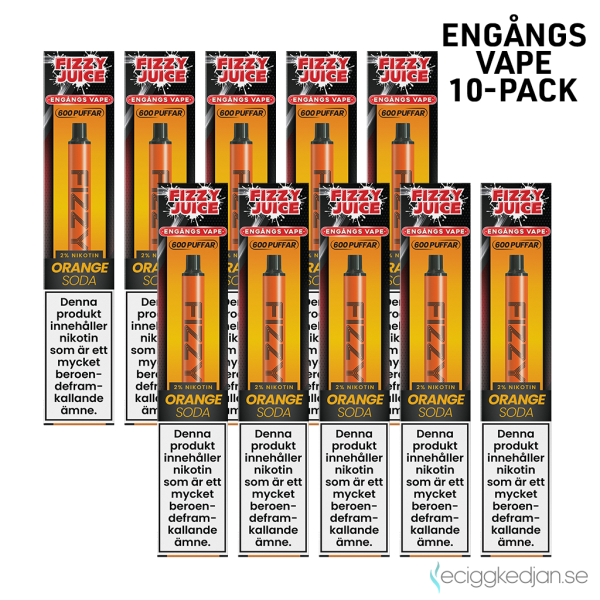 Fizzy | Orange Soda | Engångs Vape | 20mg | 10pack | OBS!! Utgånget Datum