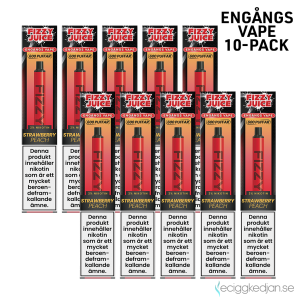 Fizzy | Strawberry Peach | Engångs Vape | 20mg | 10pack | OBS!! Utgånget Datum