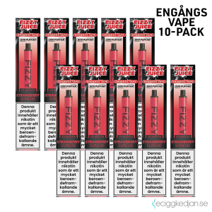 Fizzy | Strawberry Sunday | Engångs Vape | 20mg | 10pack | OBS!! Utgånget Datum