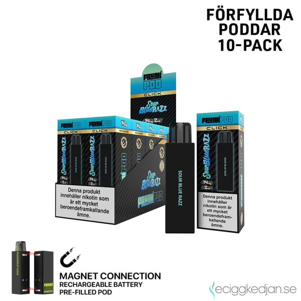 Frunk Pod Click Mesh | Sour Blue Razz | Förfylld Pod | 10pack
