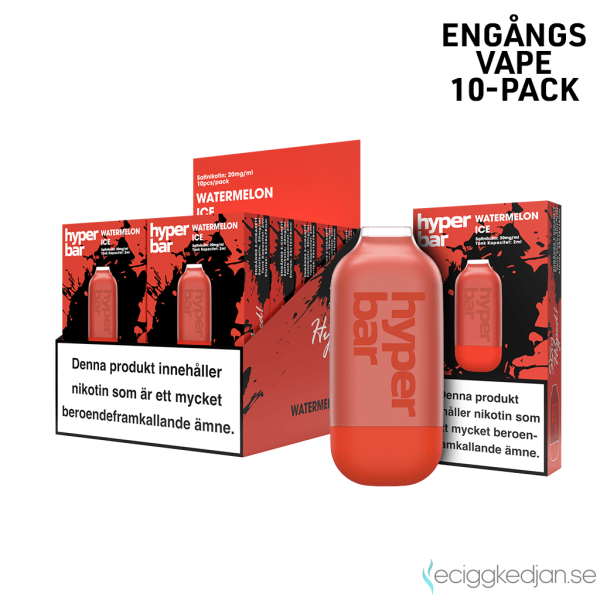 Hyper Bar Mesh | Watermelon Ice | Engångs Vape | 20mg | 10pack