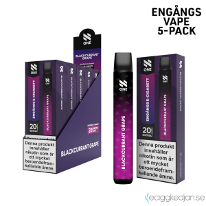 N ONE | Blackcurrant Grape | Engångs Vape | 20mg | 5pack