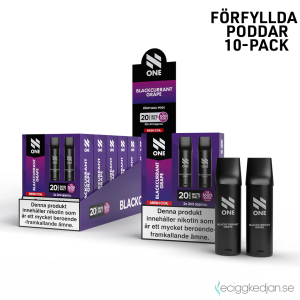N One Mesh Pod V1| Blackcurrant Grape | 1600 Puff per 2pack | 10pack | Inkl 10pack Batteri