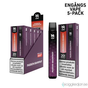 N ONE | Passion Grapefruit | Engångs Vape | 20mg | 5pack