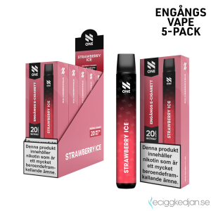 N ONE | Strawberry Ice | Engångs Vape | 20mg | 5pack