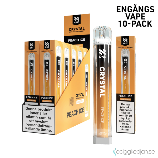 N One Crystal Mesh | Peach Ice | Engångs Vape | 20mg | 10pack