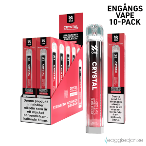 N One Crystal Mesh | Strawberry Watermelon Bubblegum | Engångs Vape | 20mg | 10pack