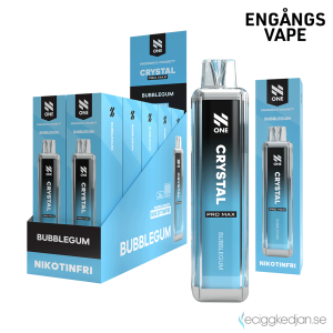 N One Crystal ZERO Mesh | Bubblegum | Engångs Vape | 0mg | 12ml | 10pack