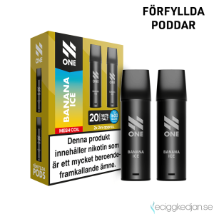 N One Mesh Pod V1 | Banana Ice | 1600 Puff per 2pack | Inkl 1st Batteri