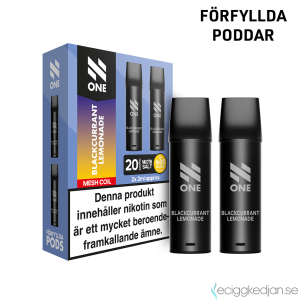 N One Mesh Pod V1 | Blackcurrant Lemonade | 1600 Puff per 2pack | Inkl 1st Batteri