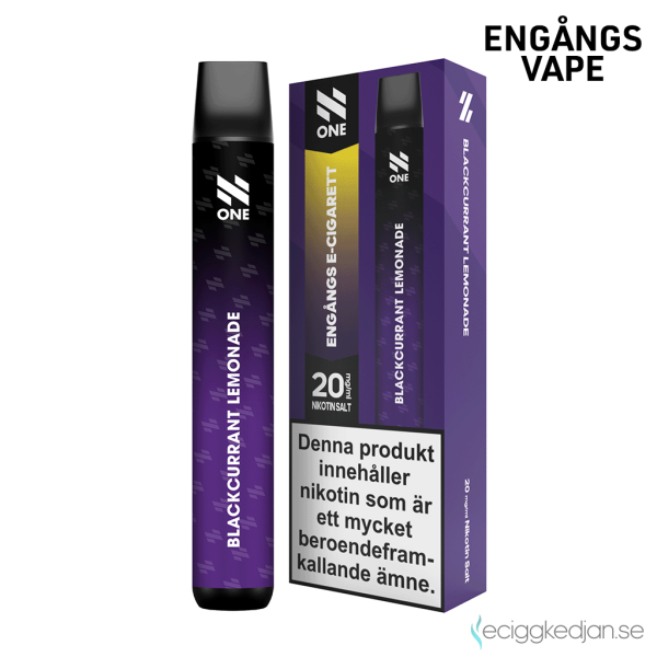 N ONE | Blackcurrant Lemonade | Engångs Vape | OBS!! Utgånget Datum