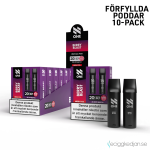 N One Mesh Pod V1 | Berry Blast | 1600 Puff per 2pack | 10pack | Inkl 10pack Batteri