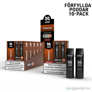 N One Mesh Pod V1 | Tobacco | 1600 Puff per 2pack | 10pack | Inkl 10pack Batteri