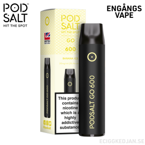 Pod Salt GO 600 | Banana Ice | Engångs Vape | OBS!! Utgånget Datum