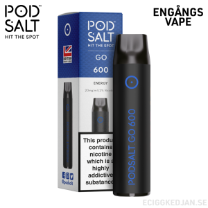 Pod Salt GO 600 | Blue Bull | Engångs Vape | OBS!! Utgånget Datum