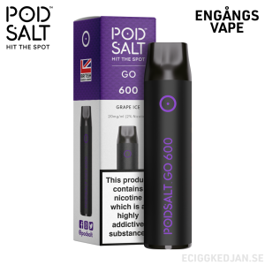 Pod Salt GO 600 | Grape Ice | Engångs Vape | OBS!! Utgånget Datum