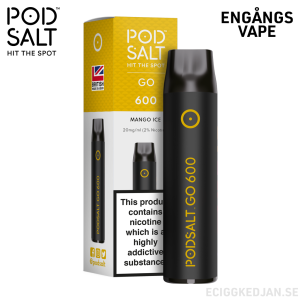 Pod Salt GO 600 | Mango Ice | Engångs Vape | OBS!! Utgånget Datum