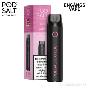 Pod Salt GO 600 | Pink Lemonade | Engångs Vape | OBS!! Utgånget Datum