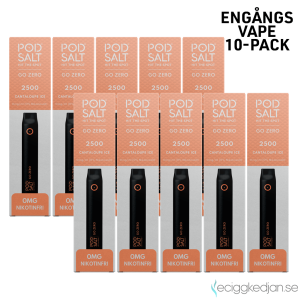 Pod Salt Go ZERO 2500 | Cantaloupe Ice | Engångs Vape | 0mg | 7ml | 10pack