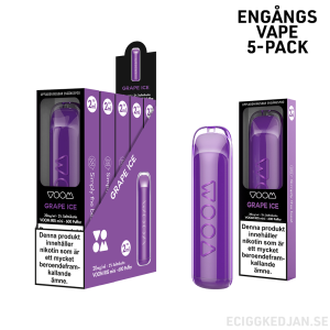 Voom Iris | Grape Ice | Engångs Vape | 20mg | 5pack | OBS!! Utgånget Datum