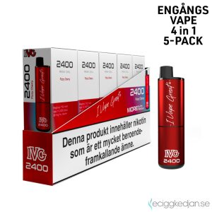IVG 2400 4in1 Mesh | Fizzy Cherry 4*2ml | Engångs Vape | 20mg | 5pack