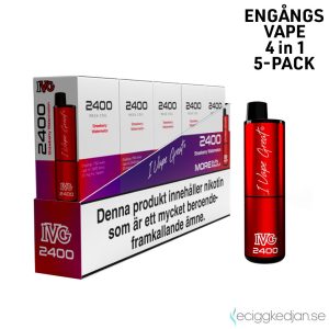 IVG 2400 4in1 Mesh | Strawberry Watermelon 4*2ml | Engångs Vape | 20mg | 5pack