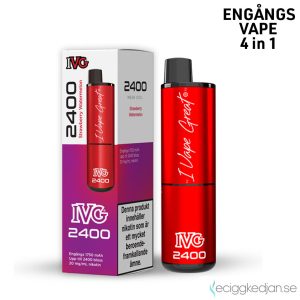 IVG 2400 4in1 Mesh | Strawberry Watermelon 4*2ml | Engångs Vape | 20mg