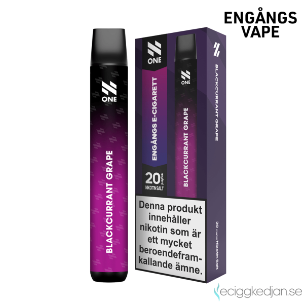 N ONE | Blackcurrant Grape | Engångs Vape