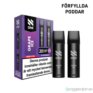 N One Mesh Pod V1 | Grape Ice | 1600 Puff per 2pack | Inkl 1st Batteri