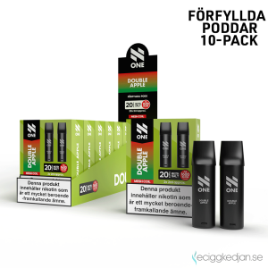 N One Mesh Pod V1 | Double Apple | 1600 Puff per 2pack | 10pack | Inkl 10pack Batteri