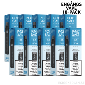 Pod Salt GO 600 | Blue Ice | Engångs Vape | 10-pack | OBS!! Utgånget Datum