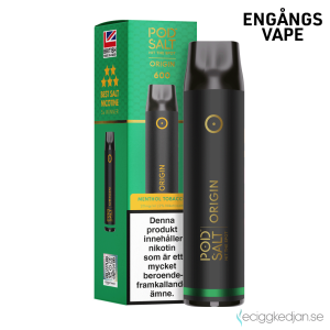 Pod Salt Origin GO 600 | Menthol Tobacco | Engångs Vape