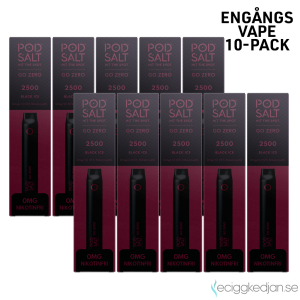 Pod Salt Go ZERO 2500 | Black Ice | Engångs Vape | 0mg | 7ml | 10pack