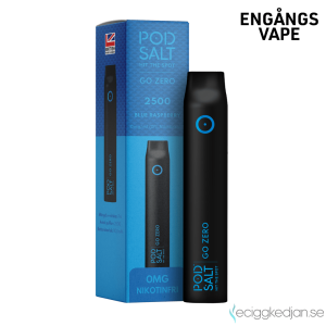 Pod Salt Go ZERO 2500 | Blue Raspberry | Engångs Vape | 0mg | 7ml