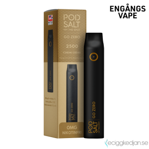 Pod Salt Go ZERO 2500 | Cuban Creme | Engångs Vape | 0mg | 7ml