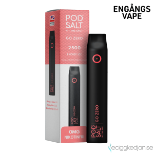 Pod Salt Go ZERO 2500 | Lychee Ice | Engångs Vape | 0mg | 7ml