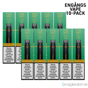 Pod Salt Origin GO 600 | Menthol Tobacco | Engångs Vape | 10-pack